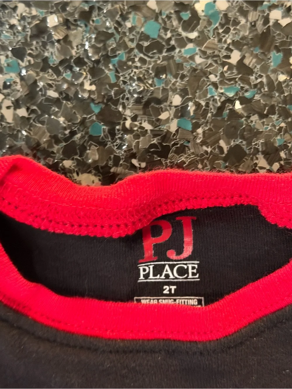 PJ Place 2T Cotton Snug Fit Christmas Graphic 2-Piece Pajama Set Black Red